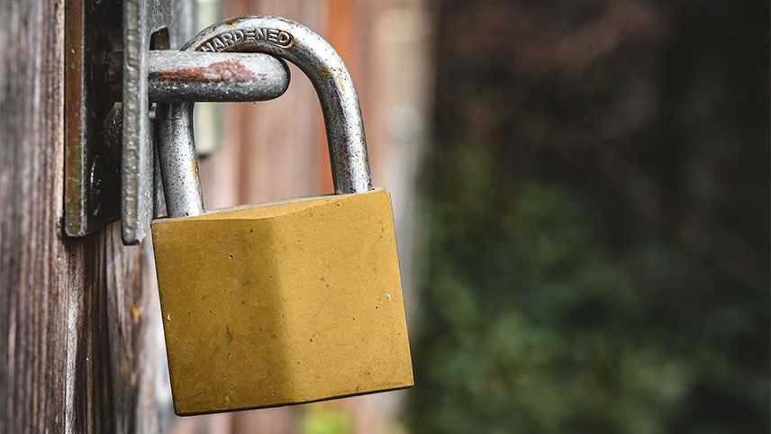 Lock on a door