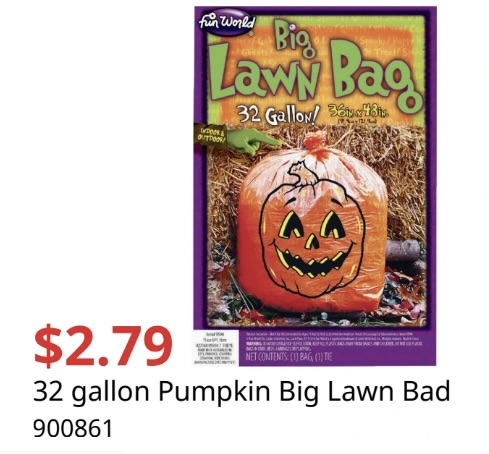 32 gallon pumpkin big lawn bad